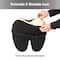 Mind Reader 15.25" Black Lumbar Support Memory Foam Pillow with Air-Cloud Technology